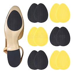 Gorgecraft 12pcs 3 Farben Gummi rutschfeste Schuhe Pads, selbstklebende Schuhsohlenschutz, High Heels rutschfeste Schuhgriffe, Mischfarbe, 9x6.5x0.15 cm, 6 Stk. je Farbe