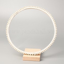 Display orecchino in legno, espositori di gioielli, con risultati in plastica pp, Burlywood, 17.2x25x21.7cm
