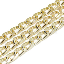 Незакрепленные алюминиевые каркасные цепи, золотой свет, 16x9.5x2.3 мм