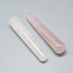 Natürliche Rosenquarz Gua Sha schabende Massagewerkzeuge, für Akupunkturtherapie spitz Stick-Treatment, Massagestab, rosa, 98~110x19~20 mm