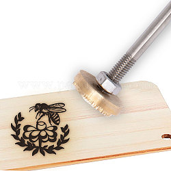 Prägen Prägen Löten Messing mit Stempel, für Kuchen/Holz, Bienenmuster, 40 mm