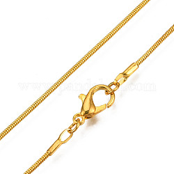 Латунные круглые ожерелья в виде змей, золотые, 15.7 дюйм