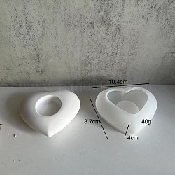 Stampi in silicone portacandele, per fare candele, cuore, 8.1x10.4x4cm, Foro: 40 mm