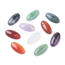 Cabochons de pierres précieuses naturelles et synthétiques, ovale, 30x15x6~7mm