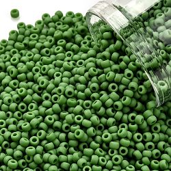 Toho perles de rocaille rondes, Perles de rocaille japonais, (47f) vert menthe givré opaque, 11/0, 2.2mm, Trou: 0.8mm, environ 5555 pcs/50 g