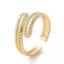 Латунный полый прямоугольный открытый браслет-манжета для женщин, золотые, внутренний диаметр: 17 мм