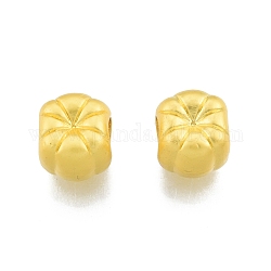 Perline in lega europeo, perline con foro grande, fiore, colore oro opaco, 8x9x11mm, Foro: 4.5 mm