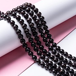 Hebras de perlas de glaucophane natural, redondo, 8.5mm, agujero: 1 mm, aproximamente 49 pcs / cadena, 15.75'' (40 cm)