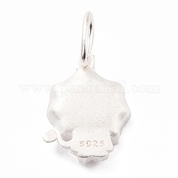 925 Sterling Silver Pendant Cabochon Settings, Lion, Silver, 13.5x10x2.6mm, Inner Diameter: 4mm, Hole: 5.5x0.6mm
