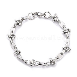 304 pulsera de cadena de eslabones de acero inoxidable para hombres y mujeres., color acero inoxidable, 7-7/8 pulgada (20 cm)