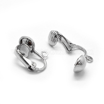 Wholesale Iron Clip-on Earring Findings for Non-Pierced Ears 