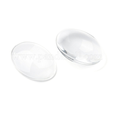 Transparent oval Glas Cabochons&nbsp;LS-GGLA-R022-35x25-1