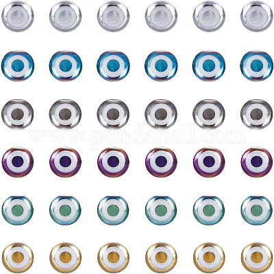 Evil Eye Glass Beads  Multicolor Evil Eye Round Glass Beads