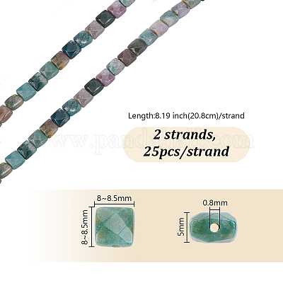 2 Strang natürliche indische Achatperlen&nbsp;G-GA0001-84-1