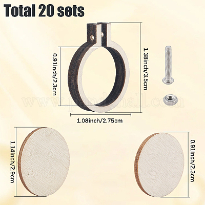 20 Schachtel Stickrahmen aus Holz&nbsp;EMBR-SC0001-04B-1
