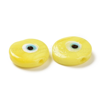 Fatti a mano a lume perle di malocchio&nbsp;LAMP-E026-01G-1