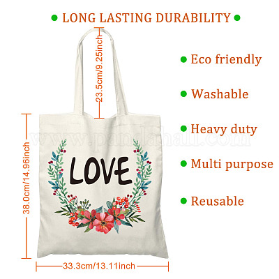 Shop FINGERINSPIRE Reusable Canvas Tote Bag (15x13 Inch for