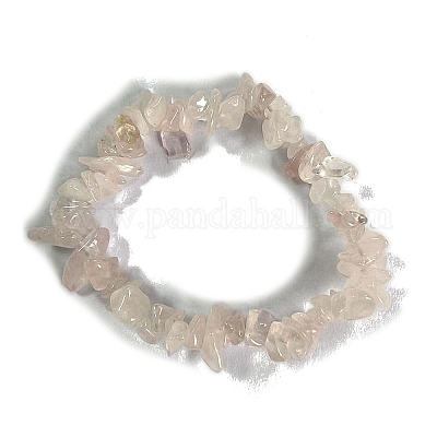 Natürlichen Rosenquarz Stretch-Armbänder&nbsp;PW-WG56138-33-1