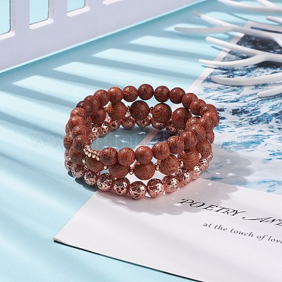 Braccialetti con pietra di luna in vetro colorato sfumato Regalo con perline di pietra