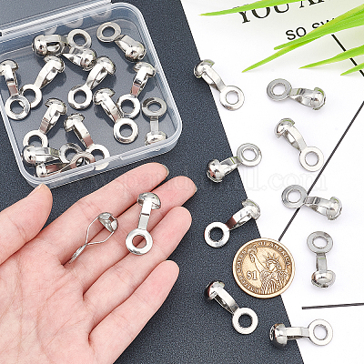 Wholesale NBEADS 24 Pcs Ball Chain Pull Loop Connectors 
