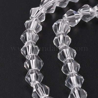 6mm Glass Beads Jewelry Making, Clear Glass Crystal Beads