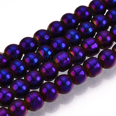 Chapelets de perles en verre électroplaqué&nbsp;EGLA-T021-4mm-13C-1