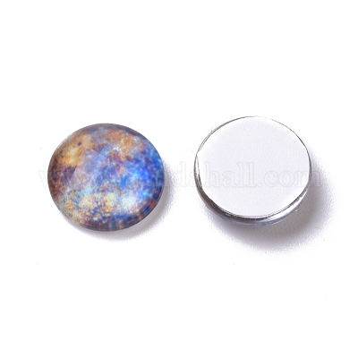 Cabochons di vetro&nbsp;GLAA-WH0015-15A-03-1
