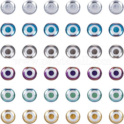 NBEADS 132 Pcs Evil Eye Glass Beads EGLA-NB0001-11-1