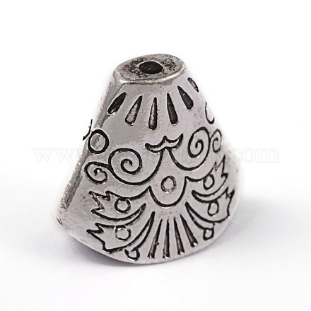 Tibetan Style Alloy Bead Cones PALLOY-YC43119-AS-1
