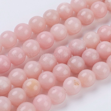 Chapelets de perles en opale rose naturelle G-G283-8mm-03-1