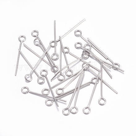 304 Stainless Steel Eye Pins STAS-O105-01P-0.6x20mm-1