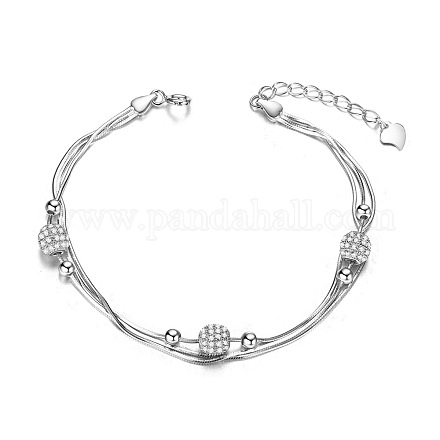 Shegrace fabuleux 925 bracelet en couches en argent sterling JB223A-1