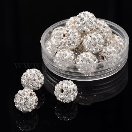 Perles de boule disco pandahall elite pavé RB-PH0008-30F-1