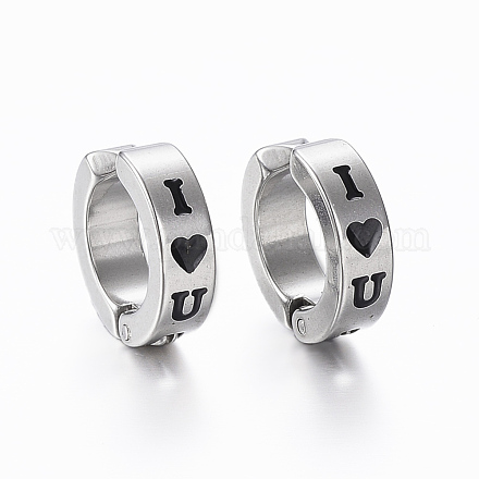 304 Stainless Steel Clip-on Earrings EJEW-H351-15P-1