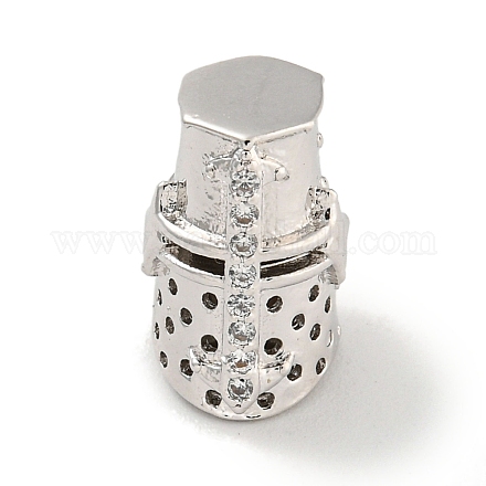 Латунные микропаве из прозрачного кубического циркония ZIRC-P119-02P-01-1