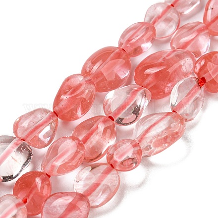 Cherry Quartz Glass Beads Strands G-P497-01A-10-1