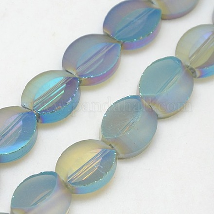 Electroplate Glass Beads Strands EGLA-F011-A01-1