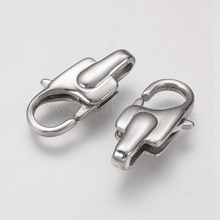 304 Stainless Steel Lobster Claw Clasps STAS-F109-07P-1