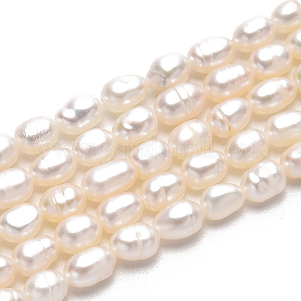 Hebras de perlas de agua dulce cultivadas naturales X-PEAR-Q006-02-1