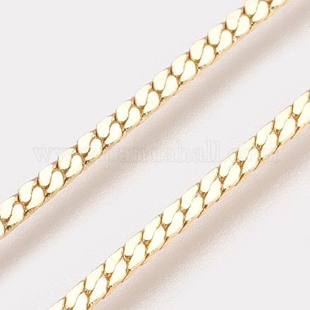 Vacuum Plating Brass Chain Necklaces Making NJEW-O101-16G-1