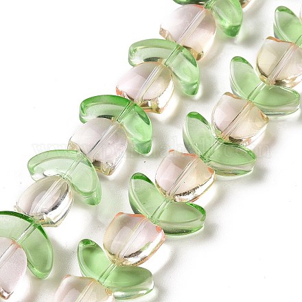 Transparent Glass Beads Strands X-LAMP-H061-02A-1