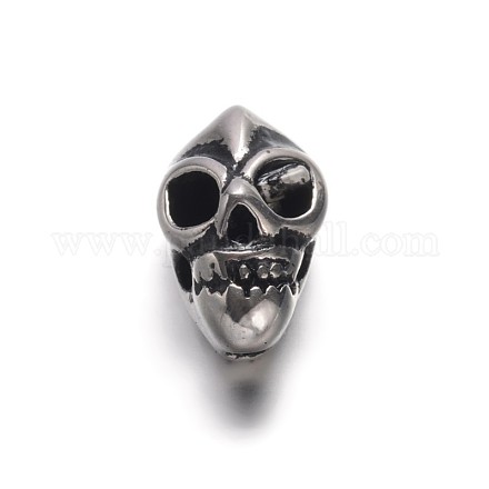 Skull 304 Stainless Steel Beads STAS-N064-66-1