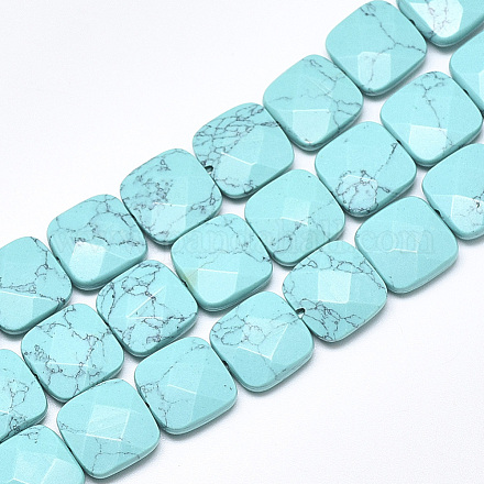 Chapelets de perles en turquoise synthétique G-S357-D02-16-1