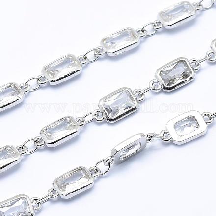 Chaînes avec perles en zircone cubique manuelle CHC-L036-05P-1