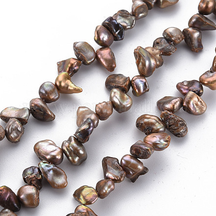 Chapelets de perles en Keshi naturel PEAR-S021-028A-1
