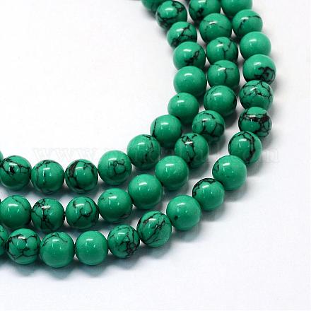 Chapelets de perles en turquoise synthétique TURQ-S280-10mm-07-1