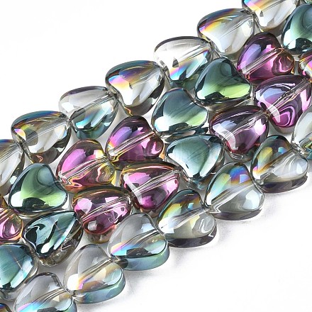 Chapelets de perles en verre électroplaqué EGLA-S188-13-C04-1