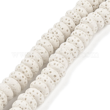 Brins de perles teintes en pierre de lave naturelle G-L586-B01-14-1