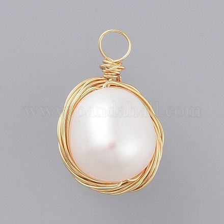 Perle naturelle baroque perle keshi PALLOY-JF00409-1