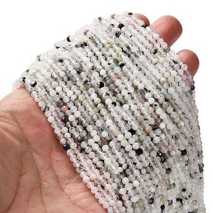 Бусины из натурального радужного лунного камня G-RM2025-A15-3mm-1
